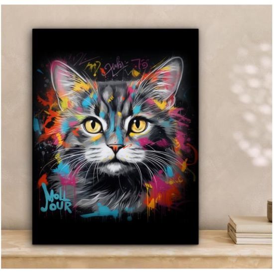 Aquarelle Tableau Mural Deux Perroquets Rouges 70x50 Cm Impression Sur