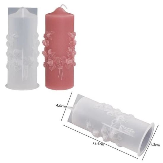 V Grand Moule à Bougie Pliant En Silicone Géométrique 3D Origami Rayé Colle Goutte à Goutte
