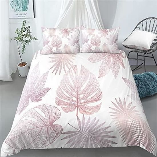 Parure De Lit 220x240cm Sedefen - Housse De Couette + 2 Taies - Microfibre Douce - Volants Romantiques Beige