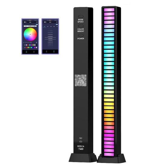 Lumière de Rythme Audio, Lumières de Ramassage de Musique, Barre Lumineuse LED Réactive au Son
