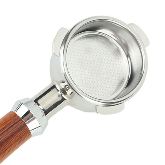 Porte-filtre sans fond - PWSHYMI - 54 mm - Acier inoxydable - Bois massif - Compatible Breville Porte-filtre sans fond - PWSHYMI - 54 mm - Acier inoxydable - Bois massif - Compatible Breville