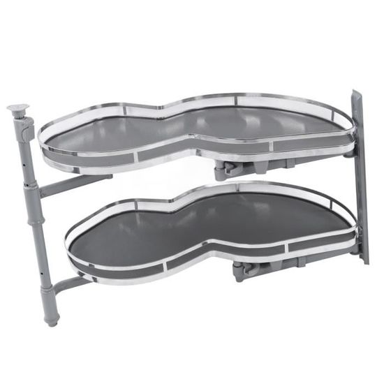 Armoire d'angle aveugle à 2 niveaux de 14 pouces, extractible avec 4