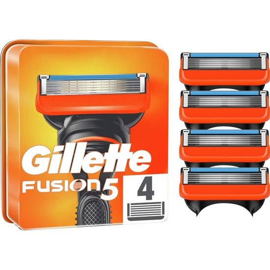 Gillette Recharges de Lames de Rasoir Fusion 5 - 4 unités