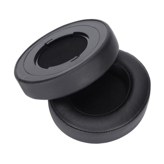 Coussinets D'oreille En Cuir 90mm Pour Casque Audio - Remplacement Haute Qualité, Couleur Noir, Neuf