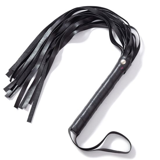SexReaper Fouet En Cuir Noir – 45 Cm, Franges, Poignée Ergonomique, Pour équitation Ou Déguisement