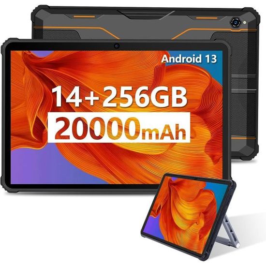 Oukitel RT6 Robuste Tablette Tactile 8Go + 256Go 10.1" Écran Batterie 20000mAh Tablette PC Octa Core 16MP Double SIM 4G GPS -