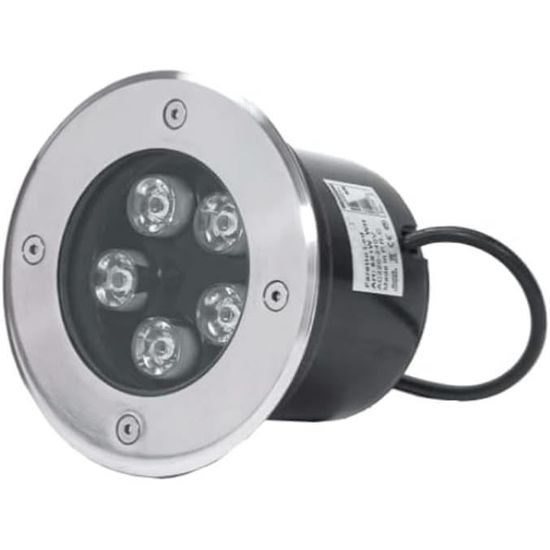 TechBrey Spot Extérieur LED 1W Encastrable Au Sol 12V DC Noir Tiziano Blanc Neutre 4000k