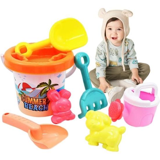 Jouets De Plage 18 Pièces Pour Enfants - Seau Pliable, Pelle, Râteau Et Moules Animaux