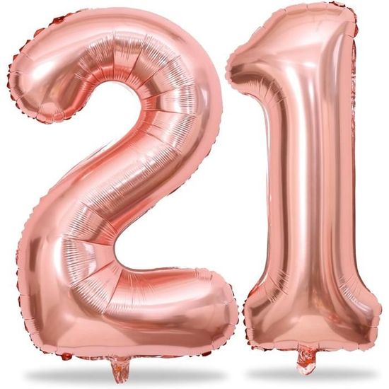Bougies 21 Ans Champagne Rose - Décoration Gâteau Anniversaire Femme Fille - Cadeau Fête 21 Ans Avec Design Élégant