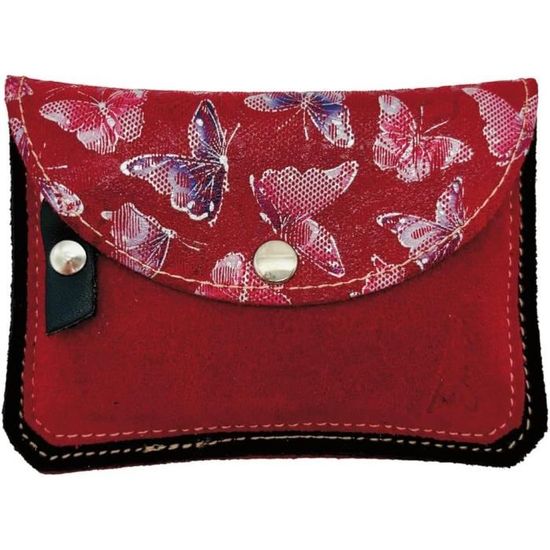 Porte-monnaie Vintage Cuir Années 70 - Noir, Rabat, Poches Internes, Neuf Sans étiquette