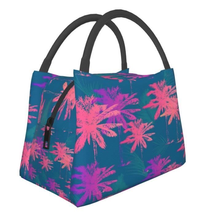 Sac à Lunch,Sac à dos avec motif palmier dans un style simple sans couture 18x 28x 16.5cm