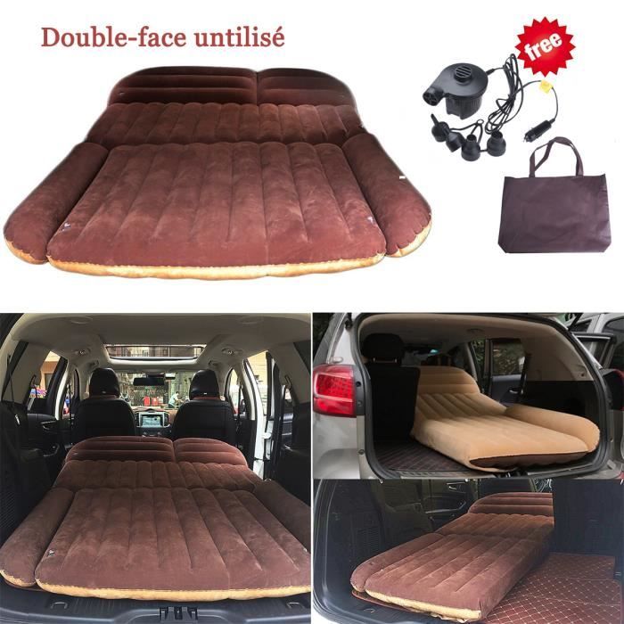 Matelas gonflable voiture SUV pliant Lit de l'air Siège d'auto - KIT avec 1 pompe 1 sac - pour voyage camping SINBIDE®