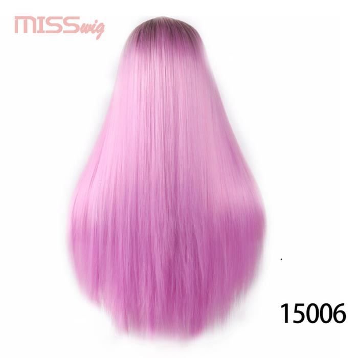 MISS perruque cheveux synthétiques longue droite 60CM 300G noir Blonde rouge tête perruques pour femmes Extensions - Type P1b - 30