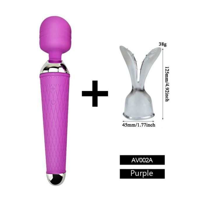 G Spot vibrateur accessoires casquettes, magique AV vibrateur baguette Extension de couvre chef, jouets sexuels - Type Purple A