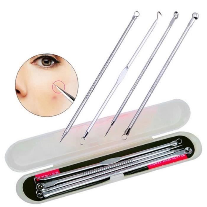 APPAREIL DE MASSAGE MANUEL,Acné aiguilles point noir outil comédon extracteur enlèvement aiguille bouton Kit - Type 4set#A
