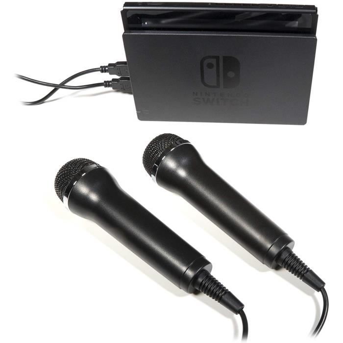 2x Microphone USB Universel Pour Karaoke et Enregistrement de Son (Wii, PS3, PS4, XboxOne, PC) comme Guitar Hero, Rock Star