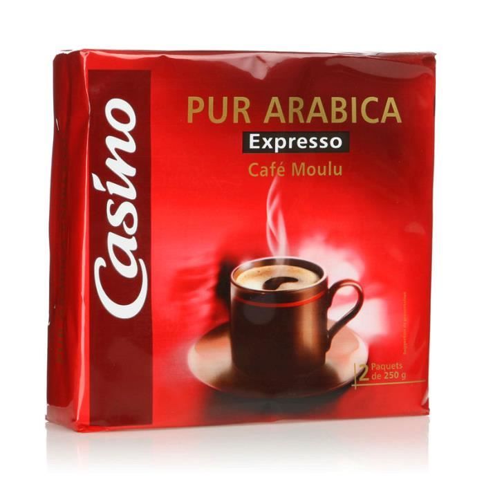 Lot de 2 Café moulu expresso - Pur arabica - 250g