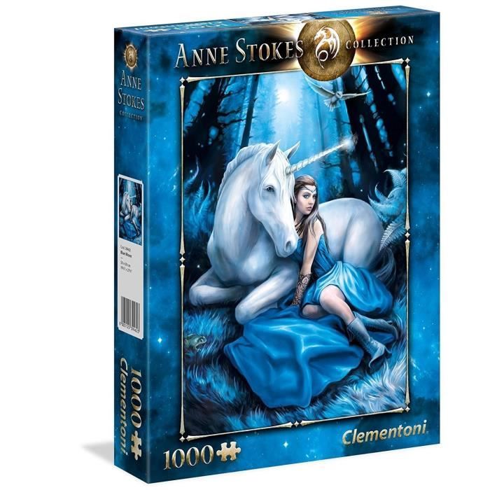 Clementoni - 39462 - Anne Stokes Collection Puzzle - Blue Moon - 1000 Pièces
