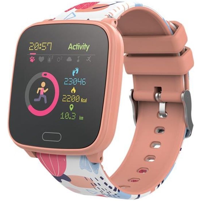 Montre intelligente Junior Forever IGO JW-100 orange , grand écran tactile couleur de 1,3 -, cadran de montre