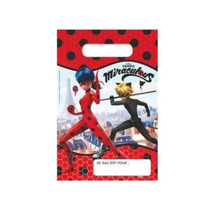 8 sacs de fête miraculous ladybugs
