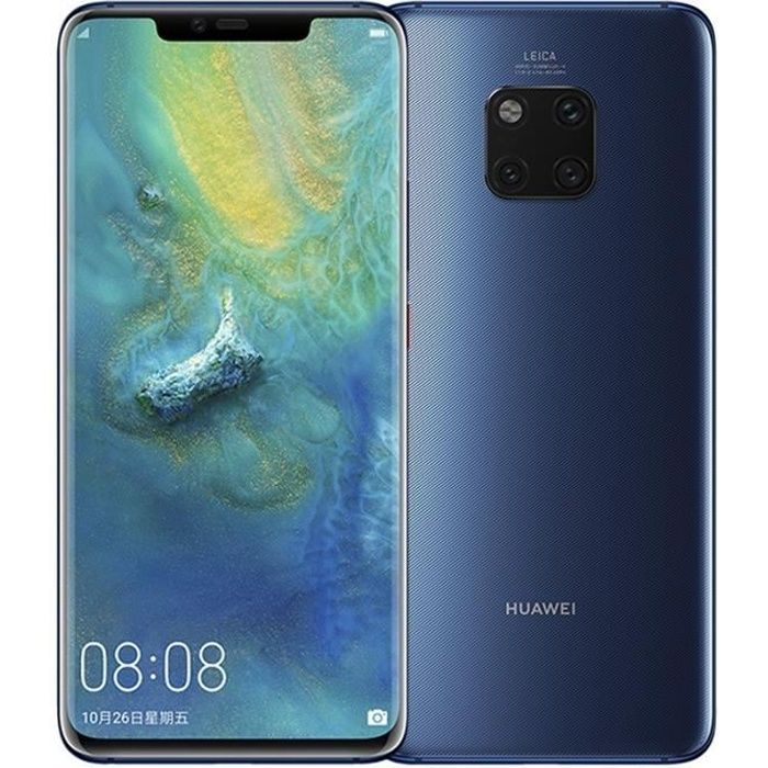 HUAWEI Mate 20 Pro 6.4- Smartphone 6+128Go HD 1080P 20+41MP Leica Caméra Android 9.0 Octa Core Dual SIM 4200mAh Gris