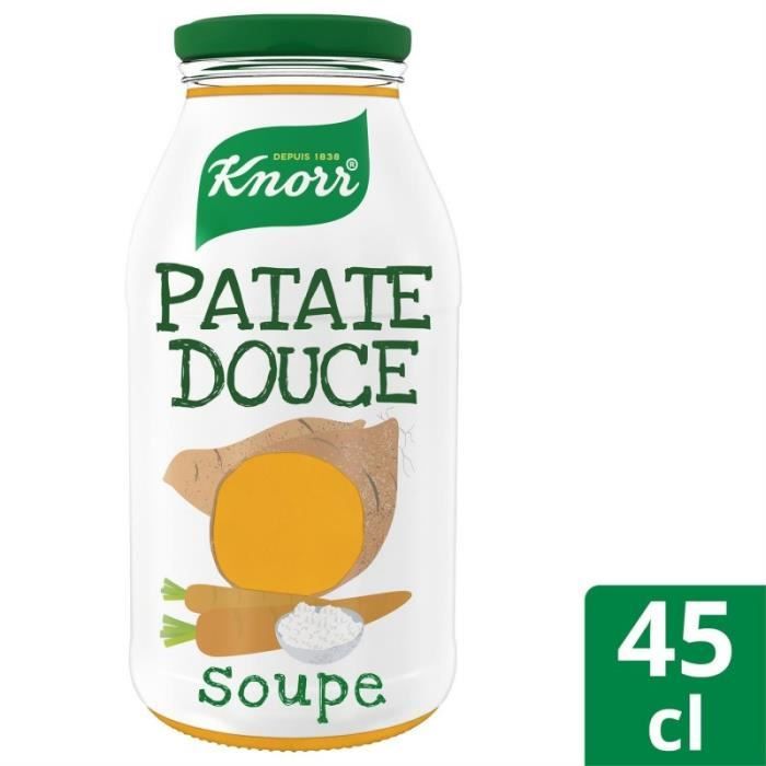 KNORR - Soupe Bouteille Patate Douce Carottes Fromage Frais 450Ml - Lot De 4