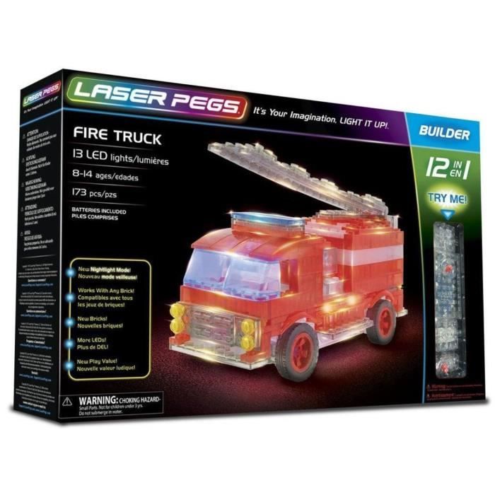 Blocs lumineux LED Laser Pegs 12w1 Camion de pompiers