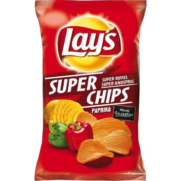 10x Lays Super Chips Paprika 175g