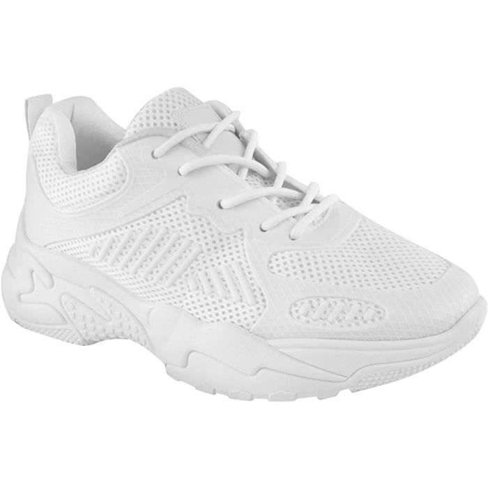 Fashion Thirsty Femmes SPORTS Baskets Course Gym Jogging Décontracté Pompes Chaussures Taille Blanc