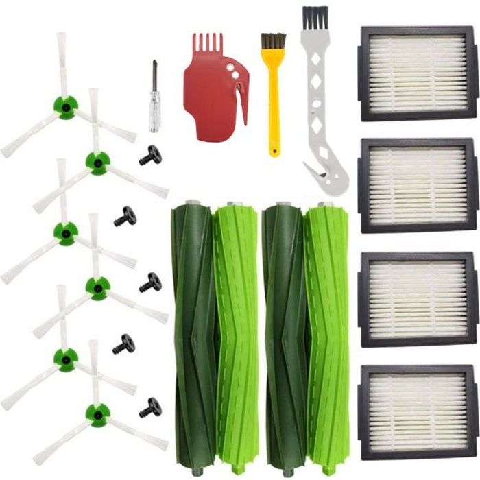 PUERSIT Pièces de rechange kit pour brosses série iRobot Roomba i7 i7 + / i7 Plus E5 E6 E7 pour fixations Roomba