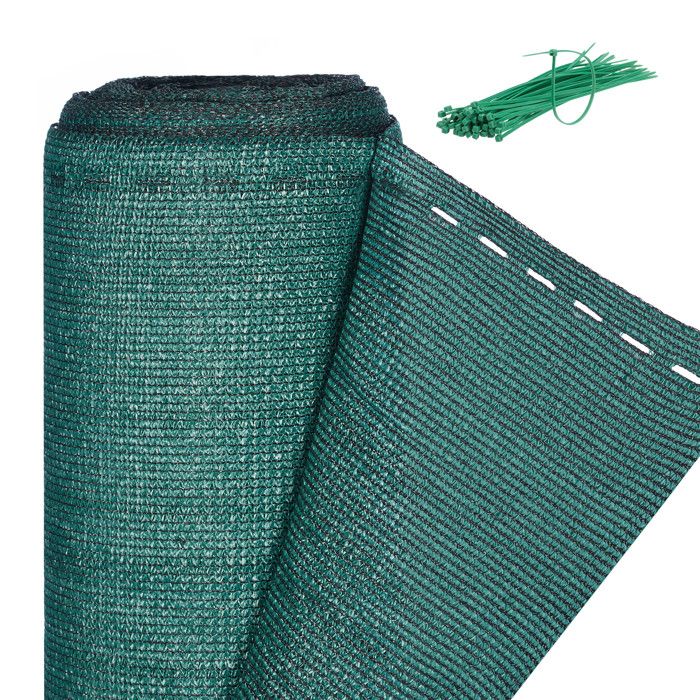 Relaxdays Brise-vue, Paravent pour les clôtures et rambardes, Tissu HDPE, Anti-UV, 2 x 25 mètres, vert - 4052025918460