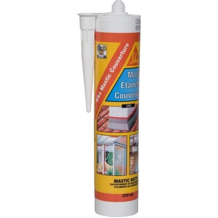 Mastic butyl SIKA Mastic Couverture - Gris - 310ml