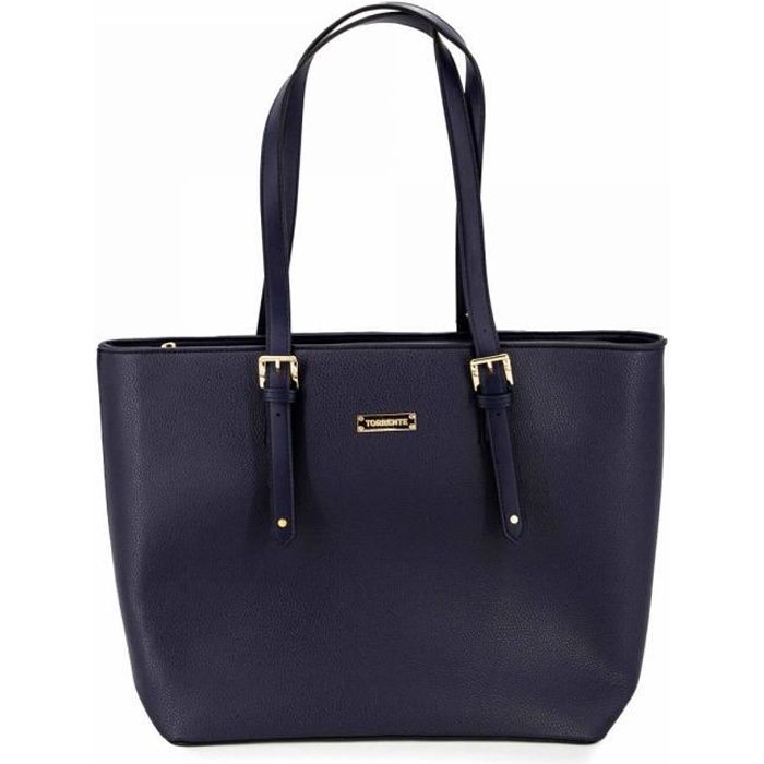 Sac à main cabas léger poche zip grainé Femme TORRENTE
