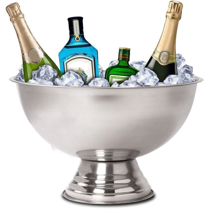 Seau à Champagne Inox - Vasque à Champagne Grand Modèle - 39,5 x 25 cm