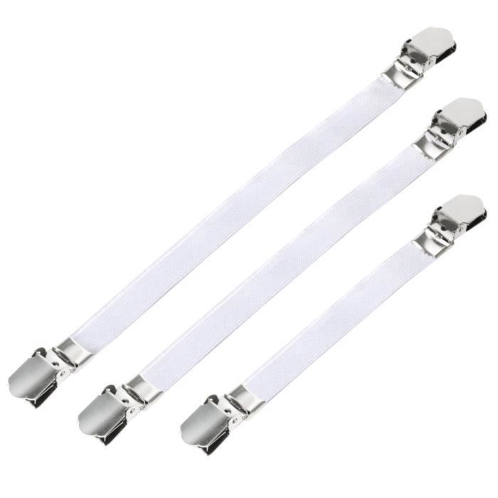 TRIXES Lot de 4 sangles de planche à repasser, tailles moyennes et grande, Blanc
