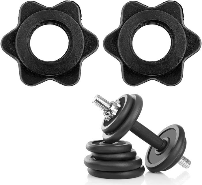 Lot De 4 Écrous Hexagonaux Pour Barre D'Haltère - Colliers De Serrage Haltérophilie