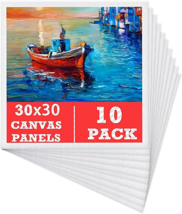 Lienzos Blancos Para Pintar - Pack De 8 Unidades 20x20 Cm | Ideal Para Acrílico, óleo Y Dibujo