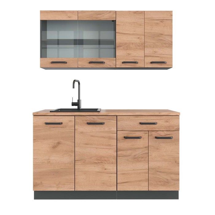 Cuisine R-Line 140cm PT Chêne Chêne de force doré/Anthracite Vicco 42997 Cuisine R-Line 140cm PT Chêne Chêne de force doré/Anthracite Vicco 42997