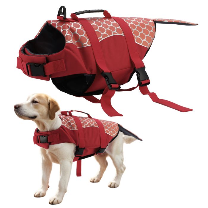 Meilleurs prix pour Gilet de sauvetage pour animal X AUTOHAUX Gilets de sauvetage pour chiens Gilets de sauvetage pour natation et navigation L Rouge