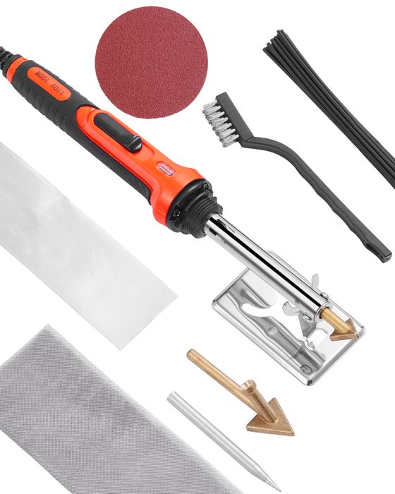 Kit Soudure Plastique 80W – Poste à Souder Réparation Bricolage Avec Baguettes – Idéal Pare-chocs Voiture, Kayak, Jouets