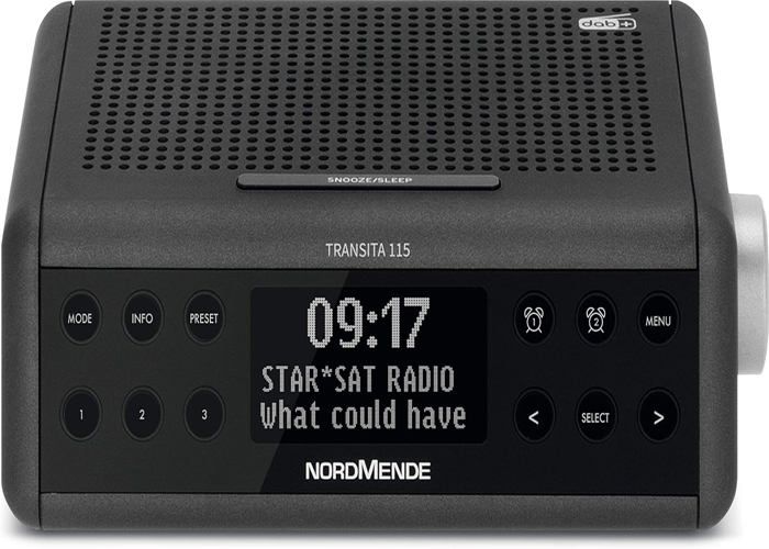 Nordmende Transita 115 Radio-Réveil DAB+ FM – Écran OLED, Snooze, 2 Réveils, Design Blanc Compact