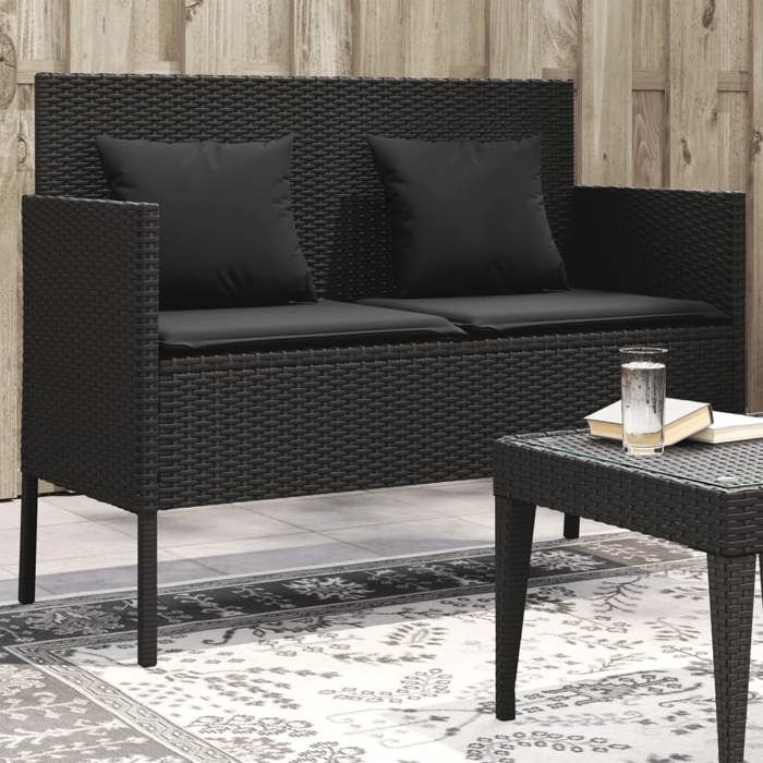 VIDAXL Banc de jardin Résine Tressée - vue 2