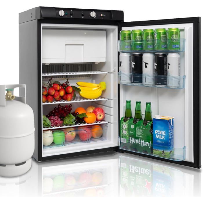 Frigo Gaz 265L Avec Congélateur - Fonction 220V Ou Propane, Silencieux, Pour Camping-car, Caravane, Maison Mobile