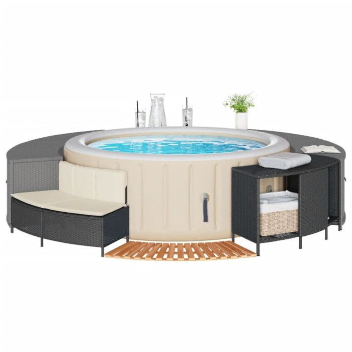 Set De 2 Sièges Gonflables Pour Bain à Remous – Coussin Dossier Avec Ventouses, 47x37x15 Cm, PVC Bleu