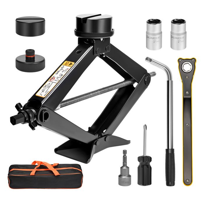 Kit de cric universel de voiturecric ciseaux pour voiture de 3 tonnes (3 000 kg) Kit de changement de pneu portable pour voiture