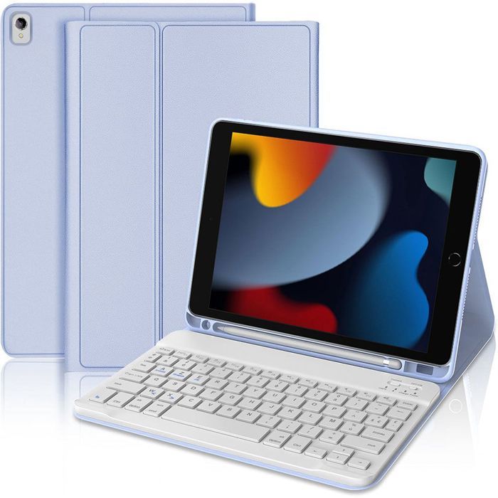 Coque Clavier Magnétique Pour IPad 10/11 (2022/2025) - AZERTY Amovible Bluetooth - Protection + Porte Stylo - Rose