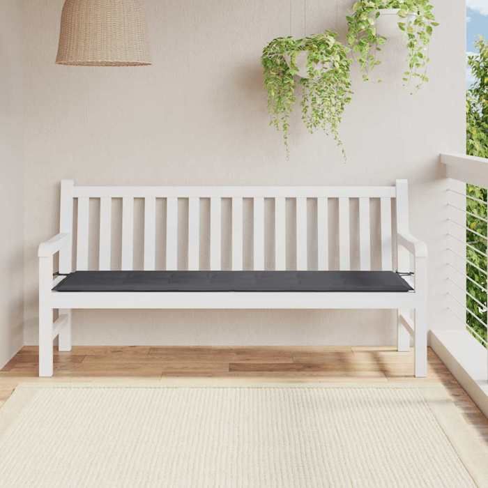 Coussin de banc de jardin - vidaXL - 180x50x3 cm - Anthracite - Tissu Oxford - Imperméable