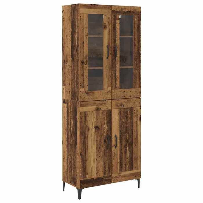 SALE 2026Buffet haut Haut Armoire - Placard vaisselier - WINWIN - Bois Ancien 69 5x34x180cm - bois dingénierie 48.59 Kg 9496021