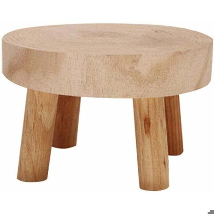 Support pour plantes en bois - PZCC - Mini tabouret - Bois massif - Stable (4 points) - Intérieur & extérieur