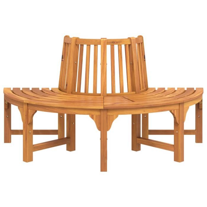 RebaisBanc demi-circulaire 1 PC - SWEETY - Banquette de balcon - tour darbre Ø160cm - bois massif eucalyptus LH5194074